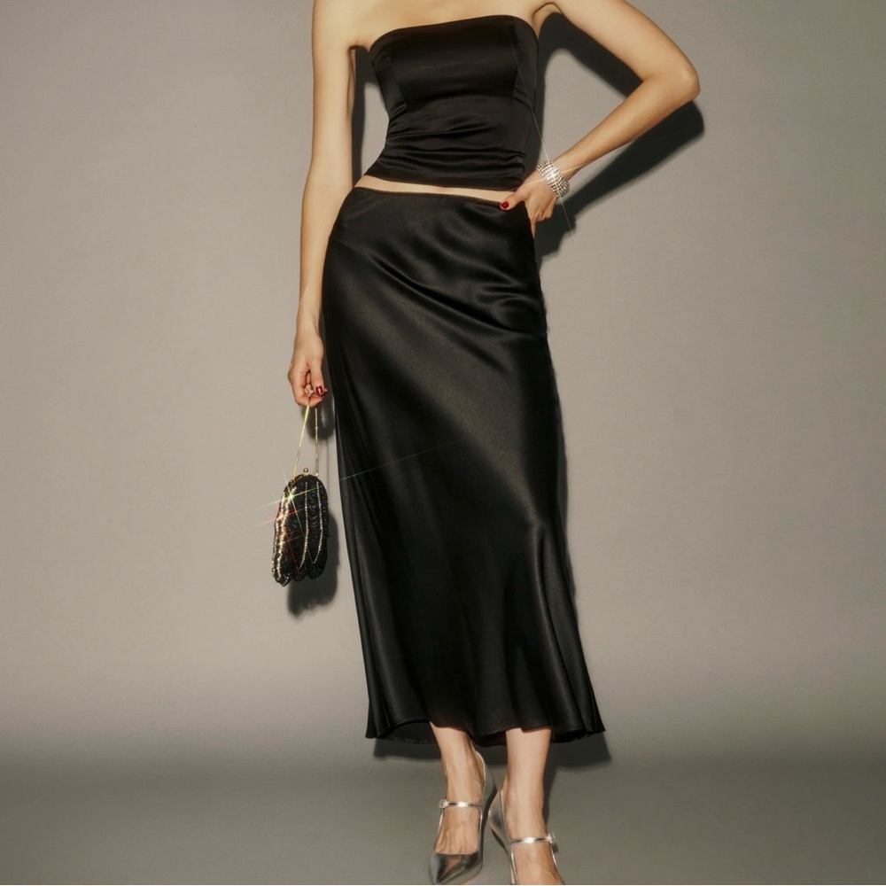 Reformation Layla Silk Skirt